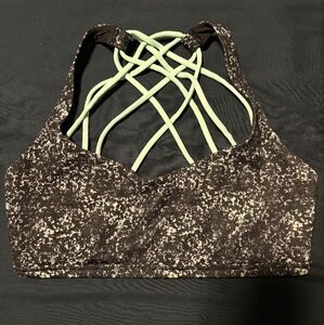 Lululemon Women's Black and Mint Sports Bra